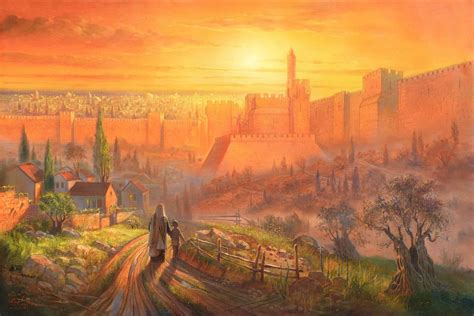 Original Oil Painting: Golden Jerusalem - Alex Levin