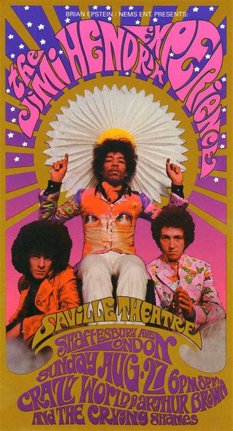 Jimi Hendrix Experience in London concert poster. In no way were drugs involved. - That Eric Alper