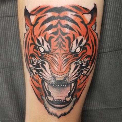 Bengal Tiger over my left knee by Matt Zins @ Good Times Tattoo in ...