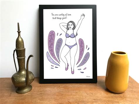 Body positive art print body positivity love yourself | Etsy