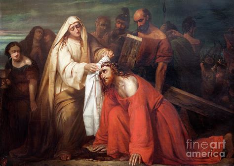 The painting Veronica Wipes the Face of Jesus Photograph by Jozef Sedmak - Pixels Merch