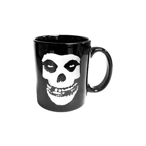 MISFITS FIEND SKULL COFFEE MUG ($10) liked on Polyvore | Mugs, Skull logo, Ceramic coffee cups