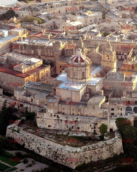 Mdina Aerial Cathedral - Malta Photos