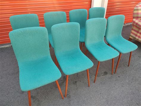 IKEA Teal Fabric Wooden Dining Chairs for Sale in Largo, FL - OfferUp