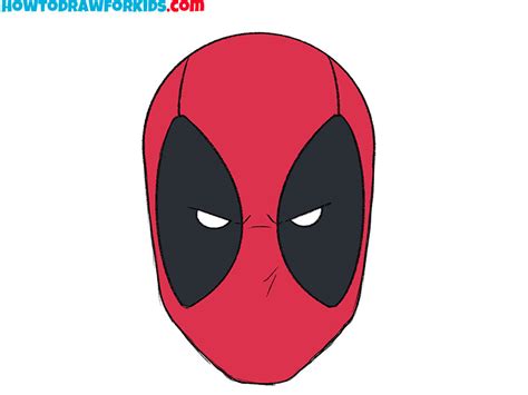 How to Draw a Deadpool Face - Easy Drawing Tutorial For Kids