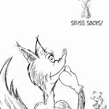 Fox In Socks Coloring Pages  Free Printable sketch template