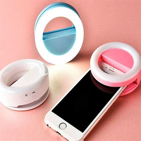 Mini Aro de luz Led para celular | Ring light for iphone, Selfie ring light, Selfie light