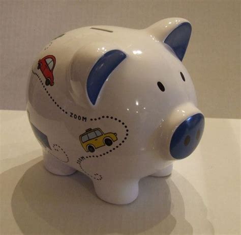 Piggy Bank, Large Piggy Bank, Ceramic Piggy Bank, Boys Room, Nordstrom, Cars and Trucks, Boys ...