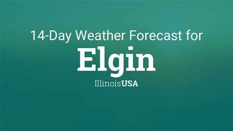 Elgin, Illinois, USA 14 day weather forecast