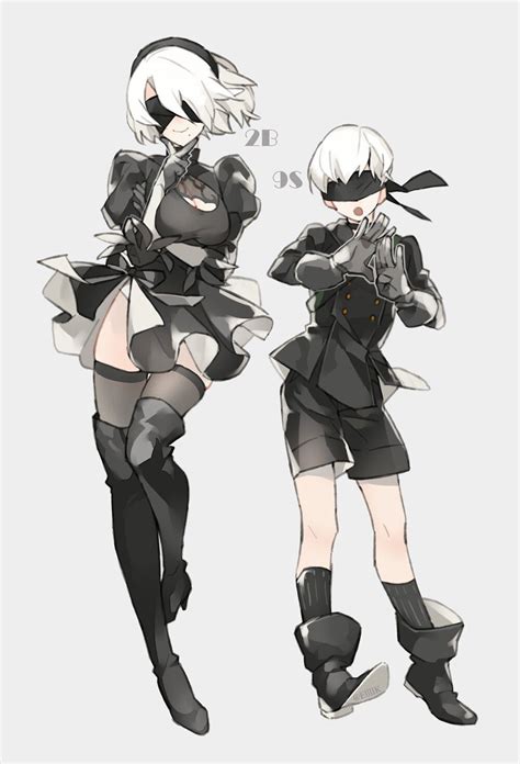 #NieR Automata #9S & 2B Character Concept, Character Art, Concept Art, Video Game Fan Art, Video ...