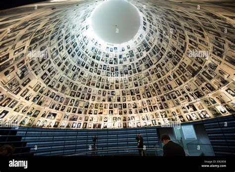 The Hall of Names at the Holocaust memorial Yad Vashem in Jerusalem ...