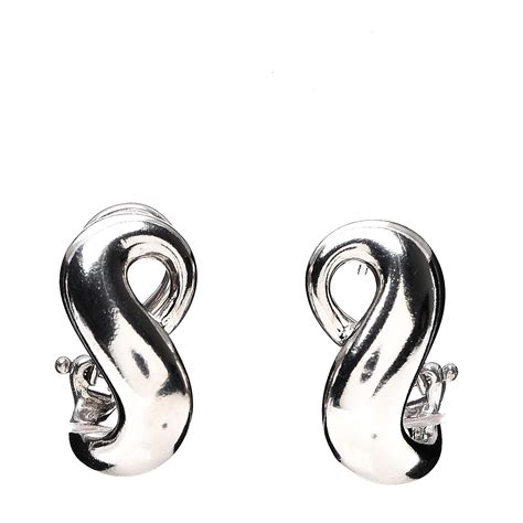 TIFFANY Sterling Silver Infinity Earrings 552819