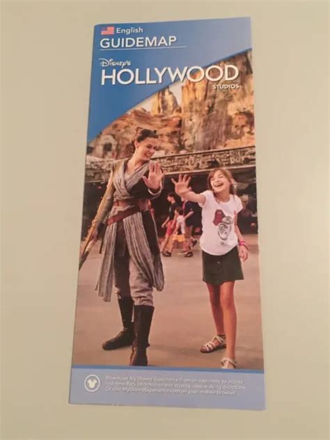 DISNEY HOLLYWOOD STUDIOS January 2020 Park Map with times guide insert ...