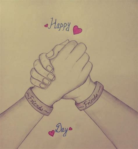 Happy Friendship Goals Drawing