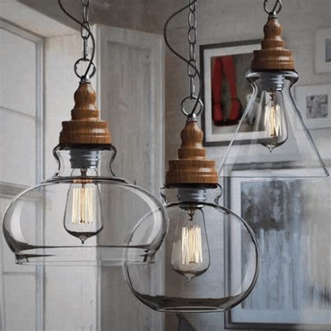 Thalia - Clear Glass Vintage Antique Hanging Light | Hanging lights, Pendant lighting dining ...