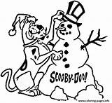 Scooby Making Snow Man Doo 1041 Coloring Page Printable sketch template