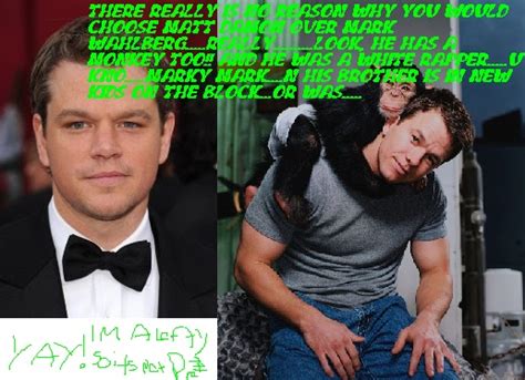 Bacon and Other Awesome Things: MATT DAMON VS. MARK WAHLBERG