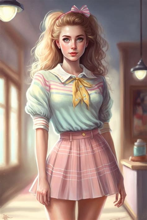 A collection of digital art with a school theme. It features cute, beautiful and young girls in ...
