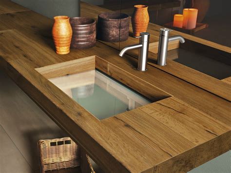 Lavabo simple en bois et verre DEPTH WILDWOOD by Lago design Daniele ...