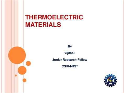 Thermoelectric Materials