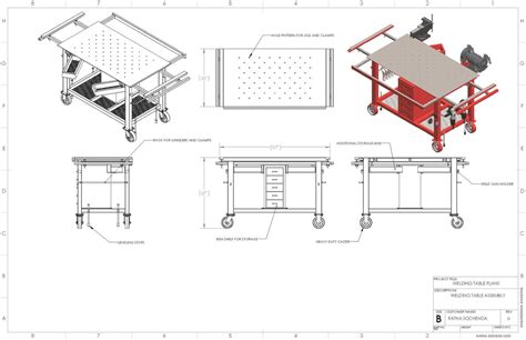 Welding Table Plans Bonus 3D Model Standard & Metric Units | Etsy