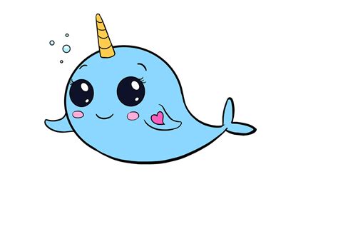 How To Draw A Narwhal Youtube