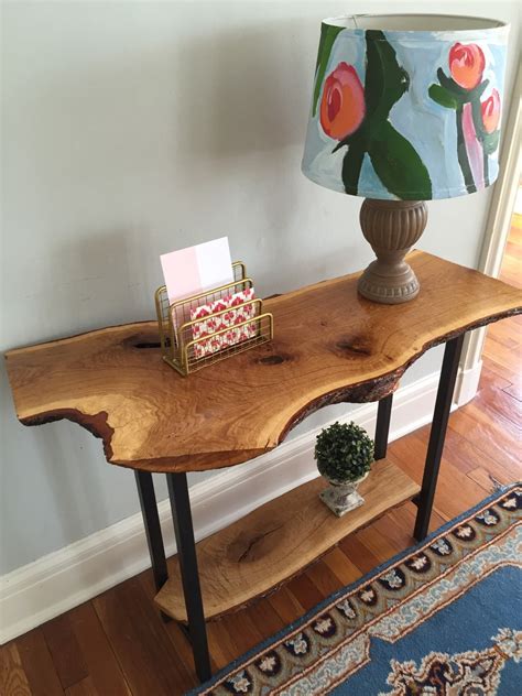 Live Edge Entryway Table Console Table Sofa Table Rustic