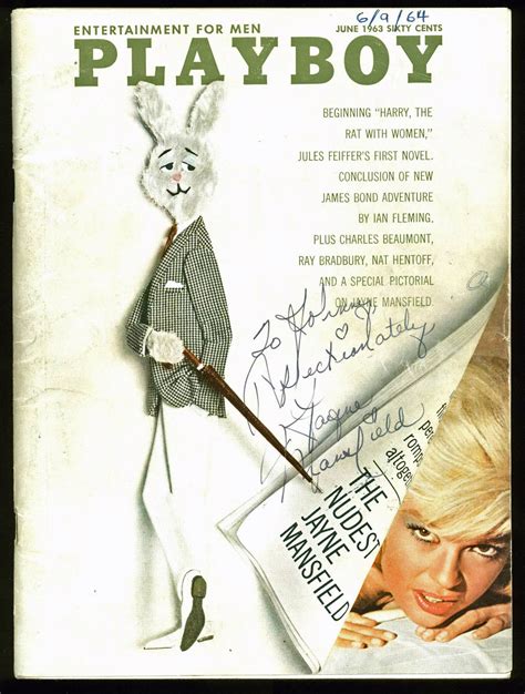 Lot Detail - Jayne Mansfield RARE Signed June 1963 Playboy Magazine ...