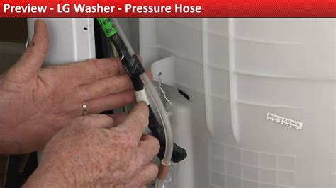 LG Washer - Machine Overfills - Pressure Hose Repair - YouTube