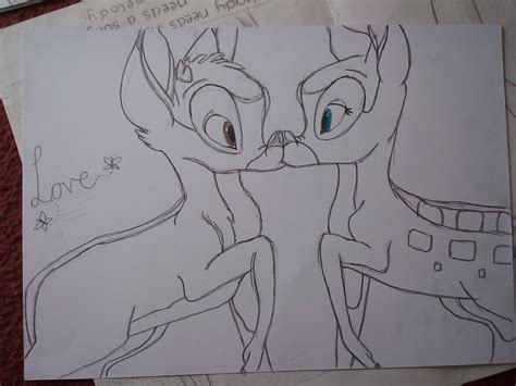 Bambi and Faline Kissing - Bambi and Faline Fan Art (32026248) - Fanpop