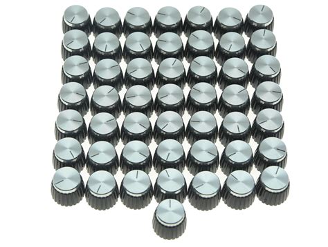 Aliexpress.com : Buy Pack of 50 Guitar Amplifier Knobs Black/Silver Cap fits Marshall AMP ...