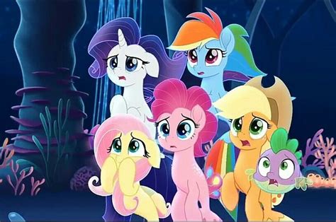 My Little Pony The Movie Seaponies Rarity, Rainbow Dash, Fluttershy, Pinkie Pie, Applejack ...