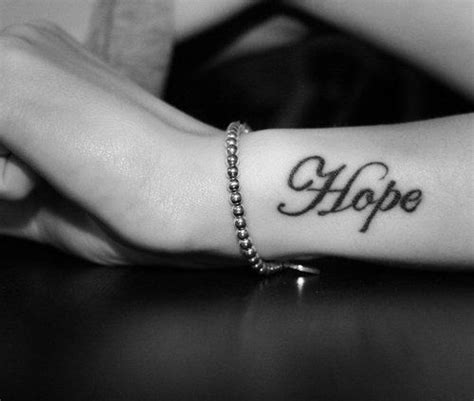 Hope Tattoos, might just have to get a tattoo here. Love it. | Wrist tattoos girls, Hope tattoo ...