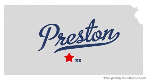 Map of Preston, KS, Kansas