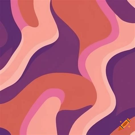 Abstract mid century modern art in pink and purple on Craiyon