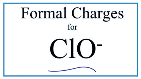 how to find formal charge ClO - Hypochlorite ion - YouTube