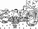 Boowa And Kwala Family Picnic Coloring Pages  NetArt sketch template
