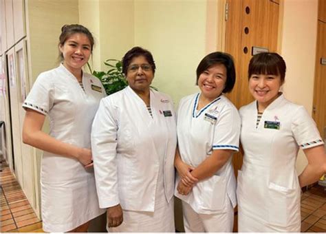 Sister Sara with the Breast Care Nursing team in SGH (from left) NC ...