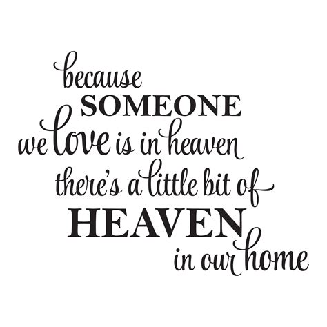 A Little Bit Of Heaven In Our Home Wall Quotes™ Decal | WallQuotes.com