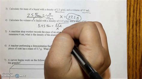 Unit 1 Math Density - YouTube