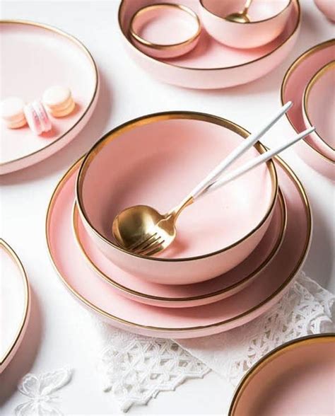 Pink ceramic plates | Pink ceramic plate, Dinnerware, Dinner sets