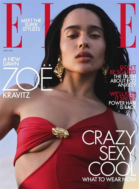 Elle Uk Magazine April 2022 A New Dawn Zoe Kravitz