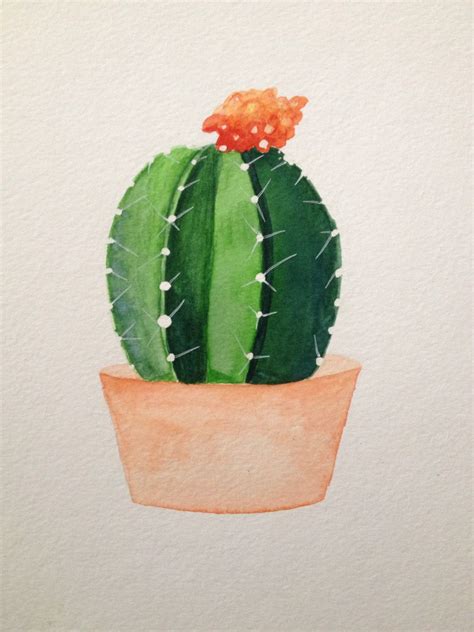 Cacti Succulent Watercolor Painting | Pintura de cactus, Acuarela ...