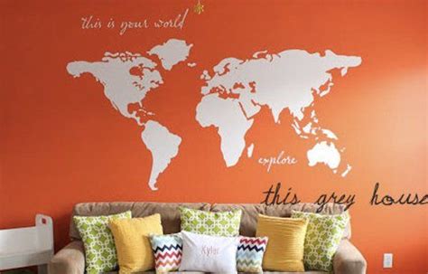 Usa Map Wall Decal In Black