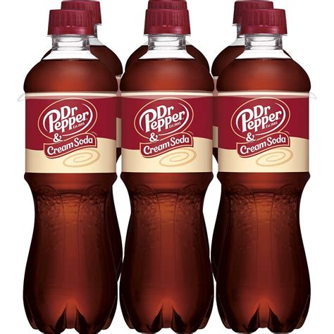 Dr Pepper & Cream Soda, .5 L bottles, 6 pack - Walmart.com - Walmart.com