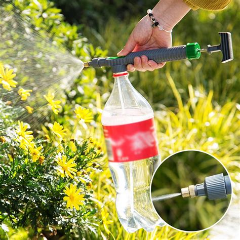 TureClos High Pressure Air Pump Manual Sprayer Adjustable Drink Bottle Spray Head Nozzle Garden ...