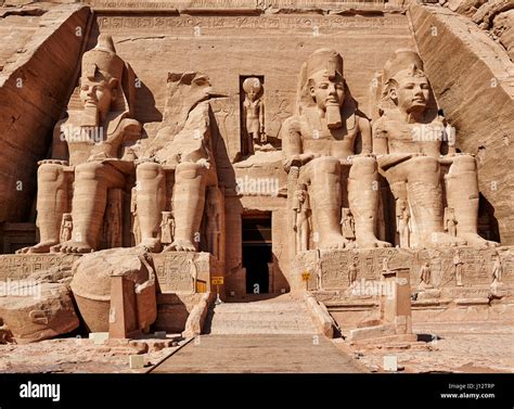 Great Temple of Ramesses II, Abu Simbel temples, Egypt, Africa Stock ...