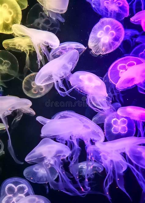 Singapore Aquarium Jellyfish Stock Photo - Image of aquatic, tropical ...