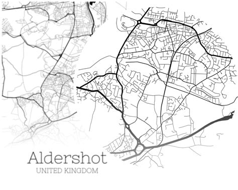 Aldershot Map INSTANT DOWNLOAD Aldershot United Kingdom City | Etsy