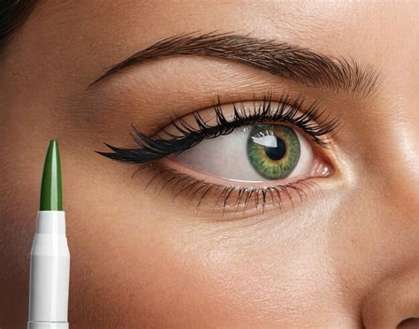 Premium Photo | A woman with green eyes and mascara